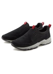 Sneaker John Devin "Lederschuh, Slipper, Halbschuhe, Freizeitschuhe, Ledersneaker", Herren, Gr. 40, schwarz, Obermaterial: 80% Rindsleder, 20% Textilmaterial. Decksohle: 100% Textilmaterial. Futter: 100% Textilmaterial. Laufsohle: 100% Synthetik, kontrastfarbene Details, unifarben mit Farbeinsatz, Basic, Schuhe Sneaker, zum Reinschl&uuml;pfen aus Leder, Topseller