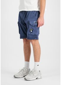 Shorts Alpha Industries "Crew Short Patch", Herren, Gr. 32, Normalgr&ouml;&szlig;en, blau (new navy), Obermaterial: 98% Baumwolle, 2% Elastan; Futter: 100% Baumwolle, Hosen Shorts