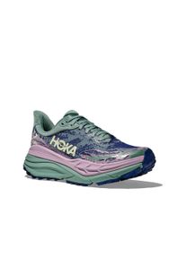 Trailrunningschuh Hoka One One "W STINSON 7", Damen, Gr. 42,5, rosemary, fragrant lila, Synthetik, Textil, Schuhe Trailrunningschuh