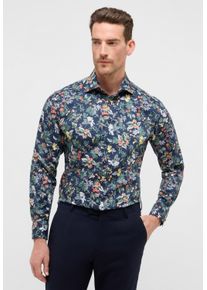 Langarmhemd Eterna "MODERN FIT", Damen, Gr. 45, Normalgr&ouml;&szlig;en, navy, Twill, 100% Baumwolle, tailliert, Manschette, Hemden Langarmhemd, NON IRON (b&uuml;gelfrei)