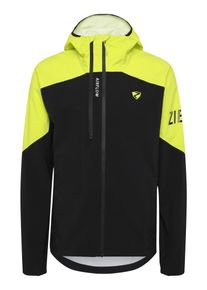Regenjacke Ziener "NEMIL-Z", Herren, Gr. 46, schwarz.bitter lemon, Obermaterial: 100% Polyester, Jacken Regenjacke