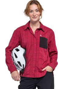 Sch&ouml;ffel Shirtbluse SCH&Ouml;FFEL "Blouse Style Jalpuh WMS", Damen, Gr. 42, rot (merlot), Obermaterial: 78% Polyester, 17% Nylon, 5% Elasthan, Blusen Shirtbluse, f&uuml;r Radsport, aus Polyester, Nylon und Elasthan