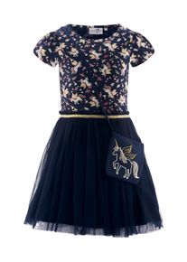 Sommerkleid happy girls "M&auml;dchenkleid", M&auml;dchen, Gr. 134, EURO-Gr&ouml;&szlig;en, navy, Stoff, 100% Polyester, normal, Kleider Sommerkleid