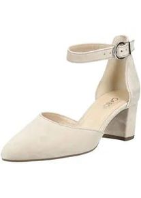 Pumps Gabor "Gabor Pumps Leder", Damen, Gr. 43, beige, Leder, Schuhe Pumps