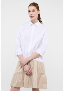 Blusenkleid Eterna "LOOSE FIT", Damen, Gr. 46, Normalgr&ouml;&szlig;en, wei&szlig;, 75% Baumwolle, 5% Elasthan, 20% Polyamid, l&auml;ssig geschnitten, Kleider Blusenkleid