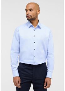 Langarmhemd Eterna "MODERN FIT", Damen, Gr. 41, Normalgr&ouml;&szlig;en, blau (hellblau), 100% Baumwolle, tailliert, Manschette, Hemden Langarmhemd, NON IRON (b&uuml;gelfrei)