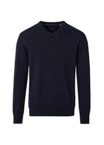 Strickpullover Casamoda "Casamoda Pullover uni", Damen, Gr. 5XL, blau (graues dunkelblau), 100% Baumwolle, Pullover Strickpullover