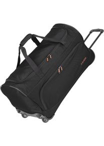 Reisetasche Travelite "Basics Fresh, 71 cm, schwarz", Damen, Gr. B/H/T: 71cm x 36cm x 35cm, schwarz, Polyester, Taschen Reisetasche, Duffle Bag Reisegep&auml;ck Reisebag mit Rollen