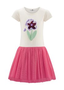 Sommerkleid happy girls "M&auml;dchenkleid", M&auml;dchen, Gr. 122, EURO-Gr&ouml;&szlig;en, ecru, Stoff, 100% Polyester, normal, Kleider Sommerkleid