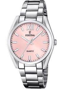 Quarzuhr Festina "Boyfriend Collection", silber (silberfarben), Armbanduhren, Damen, Quarzuhr, Armbanduhr, Damenuhr, Edelstahlarmband