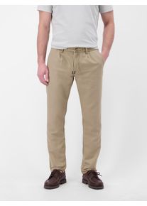 Chinohose Lerros "Leichte Chino mit G&uuml;rtelschlaufen, Baumwollmix", Herren, Gr. 38, L&auml;nge 32, medium kitt, 80% Baumwolle, 20% Leinen, Hosen Chinohose