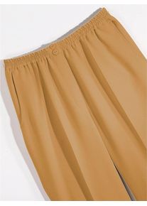 Schlupfhose COME ON, Damen, Gr. 46, Normalgr&ouml;&szlig;en, gelb (ocker), 62% Polyester, 36% Viskose, 2% Elasthan, unifarben, lang, Hosen Schlupfhose