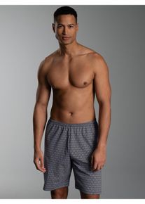 Bermudas TRIGEMA "TRIGEMA Pyjama Short mit modischem Allover-Muster", Herren, Gr. XXL, Normalgr&ouml;&szlig;en, wei&szlig;, neutral, Single Jersey, 100% Baumwolle, Hosen Bermudas