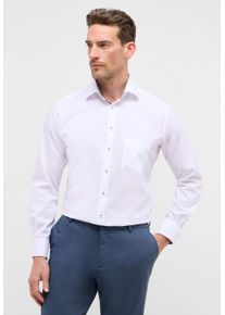 Langarmhemd Eterna "MODERN FIT", Damen, Gr. 43, verk&uuml;rzte &Auml;rmell&auml;ngen, wei&szlig;, Popeline, 100% Baumwolle, tailliert, Manschette, Hemden Langarmhemd, NON IRON (b&uuml;gelfrei)