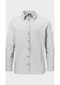 Sch&ouml;ffel Outdoorbluse SCH&Ouml;FFEL "Blouse Style Maghera WMN", Damen, Gr. 36, 9000, grau, Oberstoff: 100% Polyester; Futter Passe: 100% Polyester, bequem, V-Ausschnitt, Blusen Outdoorbluse