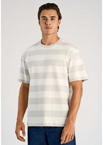 Kurzarmshirt LINDBERGH, Damen, Gr. XL, f.grau, Jersey, Obermaterial: 100% Baumwolle, gestreift, regular fit h&uuml;ftbedeckend, Rundhals, Shirts Kurzarmshirt, im Streifen-Design