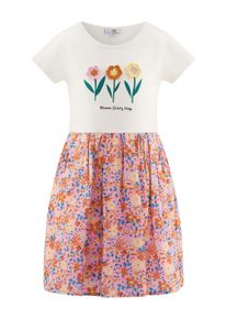 Sommerkleid happy girls "M&auml;dchenkleid", M&auml;dchen, Gr. 116, EURO-Gr&ouml;&szlig;en, ecru, Stoff, 100% Baumwolle, normal, Kleider Sommerkleid