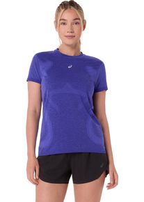 Laufshirt asics "ROAD SEAMLESS SS TOP", Damen, Gr. L, cobalt burst, eggplant, Obermaterial: 65% Polyamid, 35% Polyester, Shirts Laufshirt, nahtlose Strickkonstruktion, mit ACTIBREEZE&trade; Technologie, Topseller
