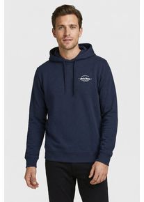Jack & Jones Kapuzensweatshirt JACK & JONES "JJBRANDON SWEAT HOOD", Herren, Gr. L, navy blazer, angeraute Sweatware, Obermaterial: 65% Polyester, 35% Baumwolle, unifarben, regular fit, Rippb&uuml;ndchen, Sweatshirts Kapuzensweatshirt