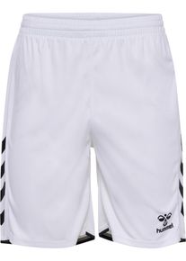 Trainingsshorts Hummel "HMLCORE 2.0 SHORTS", Herren, Gr. S (46), N-Gr, wei&szlig;, schwarz, Obermaterial: 100% Polyester, Hosen Trainingsshorts, aus Interlock-Stoff, atmungsaktiv, schnelltrocknend