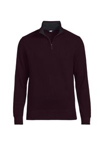 LANDS' END Rei&szlig;verschluss-Pullover aus Bedford-Ripp, Herren,  Lila, Baumwolle, by Lands' End