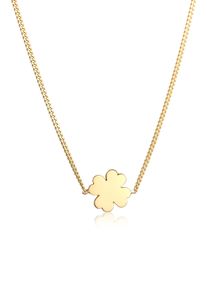 Kette mit Anh&auml;nger Elli Premium "Halskette Kleeblatt Gl&uuml;cksbringer Talisman 585 Gelbgold" Gr. 40, gold, Halsketten, Damen, ohne Stein, Gelbgold 585, Kette mit Anh&auml;nger