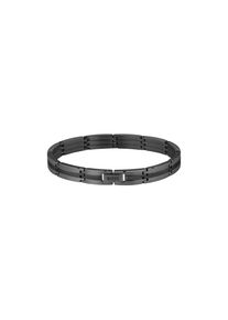 Gliederarmband BOSS "BROOKS", schwarz, Armb&auml;nder, Herren, 19cm, Edelstahl, Gliederarmband