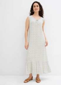 bonprix Jerseykleid aus Viskose-Mix, gr&uuml;n, Gr.40/42 (M), A-Linien-Kleid mit weiter Passform. Mit Kordelzug am Ausschnitt und Raffung auf Knieh&ouml;he., aus Viskose