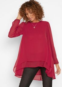 bonprix Vokuhila Long-Tunika, rot, Gr.40, elegante Vokuhila Long-Tunika