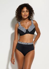 bonprix Minimizer-Bikini mit gepolsterten Tr&auml;gern (2-tlg.Set), schwarz, Gr.48F (95), Minimizer-Bikini mit gepolsterten Tr&auml;gern