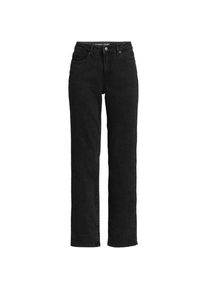 LANDS' END Soft Denim Boyfriend-Jeans Mid Waist, Damen,  Schwarz, Elasthan/Baumwoll-Mischung, by Lands' End