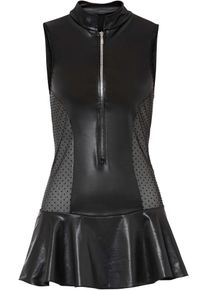 bonprix Kleid mit Wetlook, schwarz, Gr.40/42 (M), Fesselndes Kleid mit gl&auml;nzendem Material