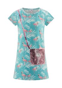 Sommerkleid happy girls "M&auml;dchenkleid", M&auml;dchen, Gr. 92, EURO-Gr&ouml;&szlig;en, aqua, Stoff, 100% Baumwolle, normal, Kleider Sommerkleid