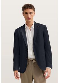 Sakko Bugatti "Jersey-Artikel", Herren, Gr. 52, 390, marine, 65% Polyester, 24% Viskose, 8% Polyamid, 3% Elasthan, unifarben, regular fit, Sakkos Sakko, mit Stretch Funktion