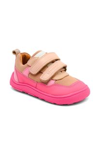 Barfu&szlig;schuh bisgaard "barefoot elroy", M&auml;dchen, Gr. 23, pink, Leder, Textil, Schuhe Barfu&szlig;schuh, Klettschuh mit flexibler Sohle, Gr&ouml;&szlig;enschablone zum Download