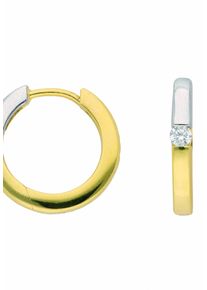 Adelia&acute;s Paar Creolen ADELIA&acute;S "585 Gold Ohrringe Creolen mit Zirkonia", gold, Ohrringe, Damen, Gelbgold 585, Paar Creolen