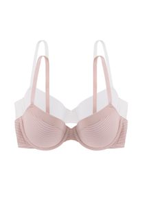 B&uuml;gel-BH Dorina "Louise", Damen, Gr. 70, Cup D, beige (pink, ivory), Microtouch, Obermaterial: 57% Polyamid, 35% Polyester, 8% Elasthan, unifarben, BHs B&uuml;gel-BH, weicher Stoff, verstellbare Tr&auml;ger, elastisch