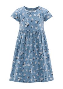 Sommerkleid happy girls "M&auml;dchenkleid", M&auml;dchen, Gr. 86, EURO-Gr&ouml;&szlig;en, dove blau, Stoff, 100% Baumwolle, normal, Kleider Sommerkleid