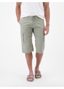 Cargoshorts Lerros "Bermuda mit Cargotaschen, lang geschnitten", Herren, Gr. 33, tinted grau, 100% Baumwolle, Hosen Cargoshorts