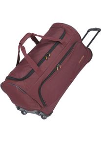 Reisetasche Travelite "Basics Fresh, 71 cm, schwarz", Damen, Gr. B/H/T: 71cm x 36cm x 35cm, rot (bordeaux), Polyester, Taschen Reisetasche, Duffle Bag Reisegep&auml;ck Reisebag mit Rollen