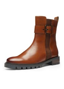 Stiefelette Ara "TULSA", Damen, Gr. 5,5 (38,5), braun (cognac), Glattleder, unifarben, Schuhe Stiefelette, Biker Boots, Stiefel mit Blockabsatz in G-Weite
