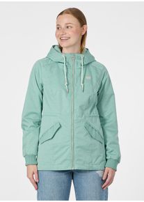 Parka Ragwear "DOWEY", Damen, Gr. M, mint, Web, Obermaterial: 100% Polyester, unifarben, Po-bedeckend, Jacken Parka, Wasserabweisend mit Taillenkordel und Pattentaschen
