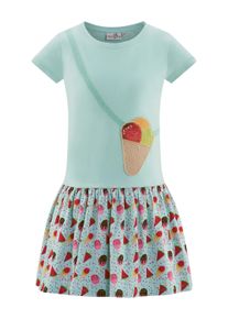 Sommerkleid happy girls "M&auml;dchenkleid", M&auml;dchen, Gr. 134, EURO-Gr&ouml;&szlig;en, ice blau, Stoff, 100% Baumwolle, normal, Kleider Sommerkleid