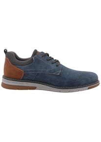 Sneaker Tom Tailor "Dylan", Herren, Gr. 46, blau, Lederimitat, Textil, Schuhe Sneaker, Freizeitschuh, Halbschuh, Schn&uuml;rschuh mit Kontrastbesatz an der Ferse