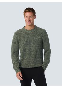 Strickpullover NO EXCESS, Herren, Gr. M, grau (smoke), Strick, Obermaterial: 31% Polyacryl, 29% Baumwolle, 22% Polyamid, 14% Modal, 4% sonstige Fasern, meliert, unifarben, gerade h&uuml;ftbedeckend, Rundhals, B&uuml;ndchen, Pullover Strickpullover, in melierter Optik