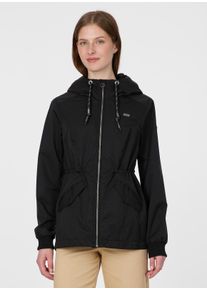 Parka Ragwear "DOWEY", Damen, Gr. 3XL, schwarz, Web, Obermaterial: 100% Polyester, unifarben, Po-bedeckend, Jacken Parka, Wasserabweisend mit Taillenkordel und Pattentaschen