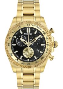 Chronograph Versace "Versace CHRONO X", gold (goldfarben), Armbanduhren, Herren, Chronograph, Quarzuhr, Armbanduhr, Herrenuhr,Swiss Made,Edelstahlband,Stoppfunktion