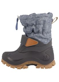 Snowboots Lurchi "Finn", M&auml;dchen, Gr. 29, blau (grau, jeansblau), Synthetik, Textil, Schuhe Snowboots, Winterboots mit Schurwolle, Gr&ouml;&szlig;enschablone zum Download