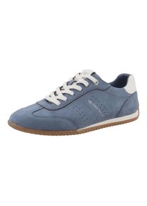 Sneaker Tom Tailor "Cathrine", Damen, Gr. 41, hellblau, Lederimitat, Textil, Schuhe Sneaker, Freizeitschuh, Halbschuh, Schn&uuml;rschuh mit Kontrastbesatz