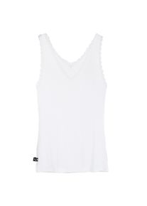 like it! Achseltop LIKE IT Gr. S, wei&szlig;, Unterhemden, Damen, S, N-Gr, Feinripp, Obermaterial: 95% Modal, 5% Elasthan, Achseltop, mit tiefem V-Ausschnitt mit Spitze